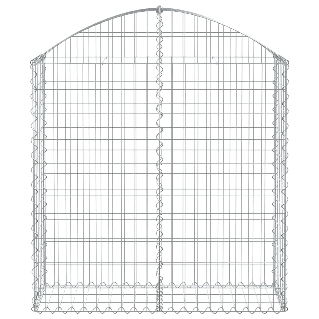 vidaXL Cesto Gabbione ad Arco 100x30x100/120 cm Ferro Zincato - Image 3 of 4