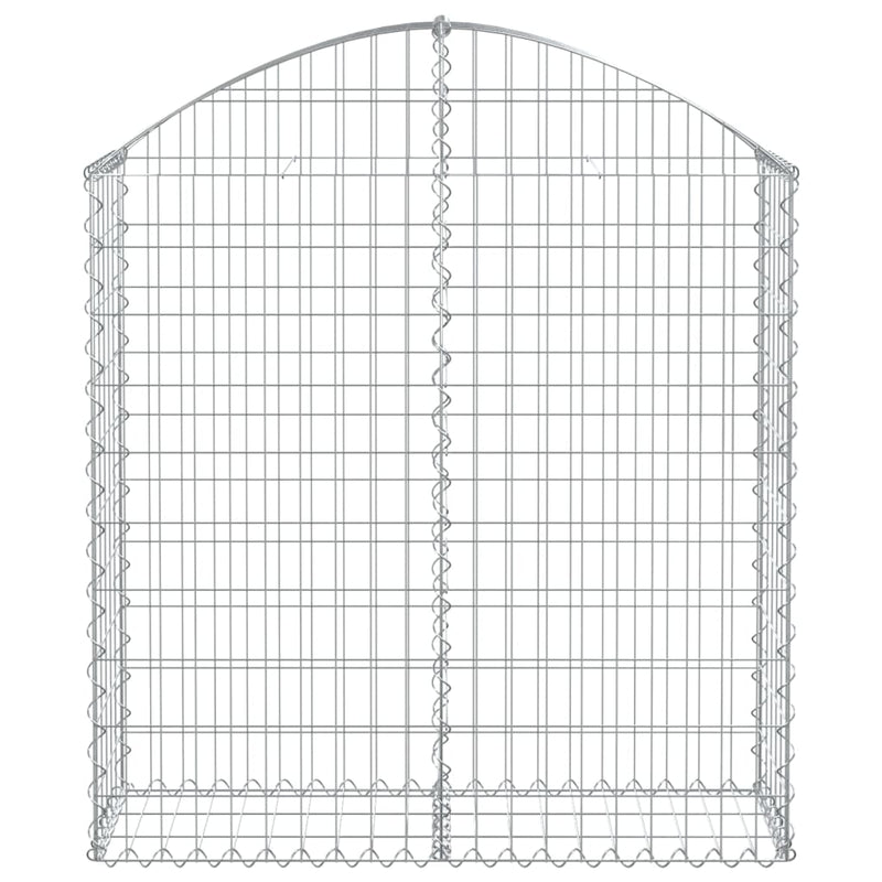 vidaXL Cesto Gabbione ad Arco 100x30x100/120 cm Ferro Zincato - Image 3 of 4