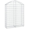 vidaXL Cesto Gabbione ad Arco in Ferro Zincato 400x30x120/140 cm Argento - Image 16 of 36