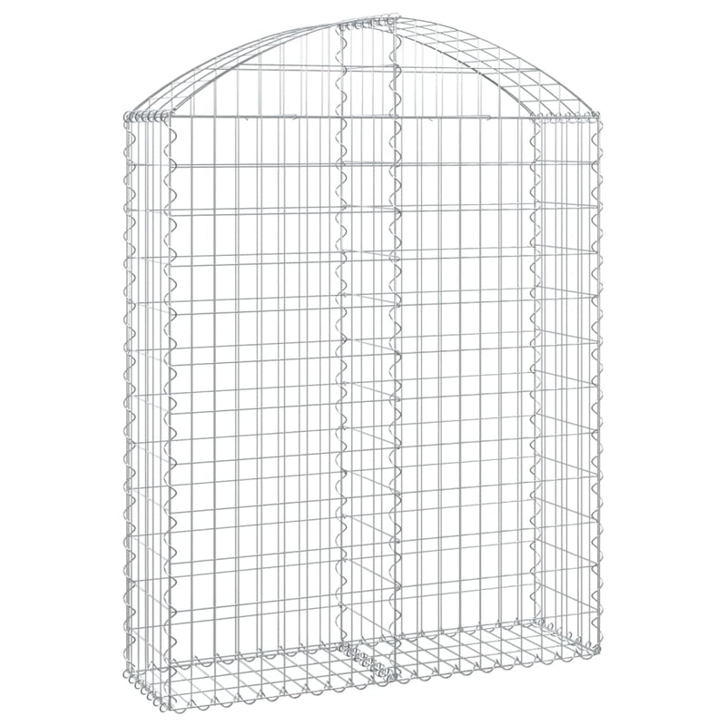 vidaXL Cesto Gabbione ad Arco in Ferro Zincato 400x30x120/140 cm Argento - Image 16 of 36