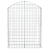 vidaXL Cesto Gabbione ad Arco in Ferro Zincato 400x30x120/140 cm Argento - Image 22 of 36