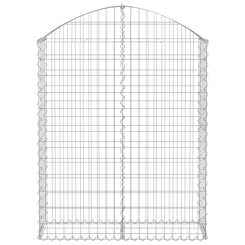 vidaXL Cesto Gabbione ad Arco in Ferro Zincato 400x30x120/140 cm Argento - Image 22 of 36