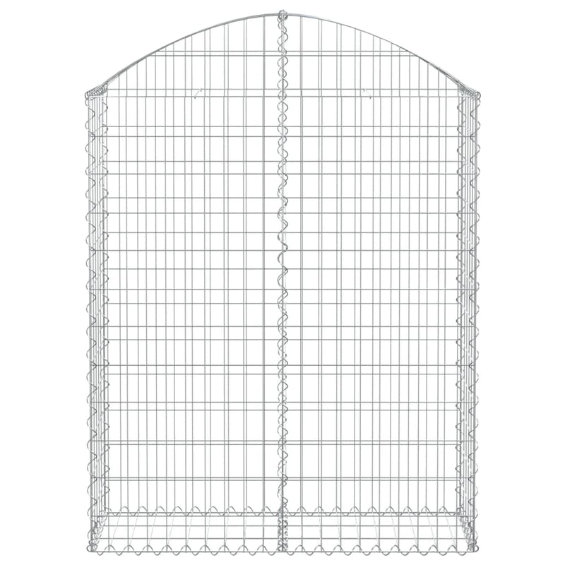 vidaXL Cesto Gabbione ad Arco in Ferro Zincato 400x30x120/140 cm Argento - Image 22 of 36
