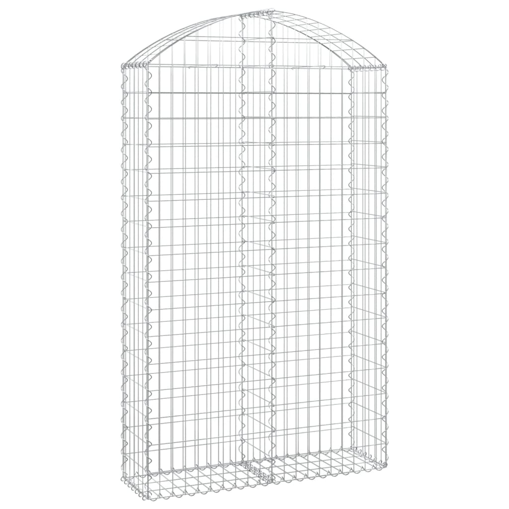 vidaXL Cesto Gabbione ad Arco 100x30x160/180 cm Ferro Zincato - Image 2 of 4