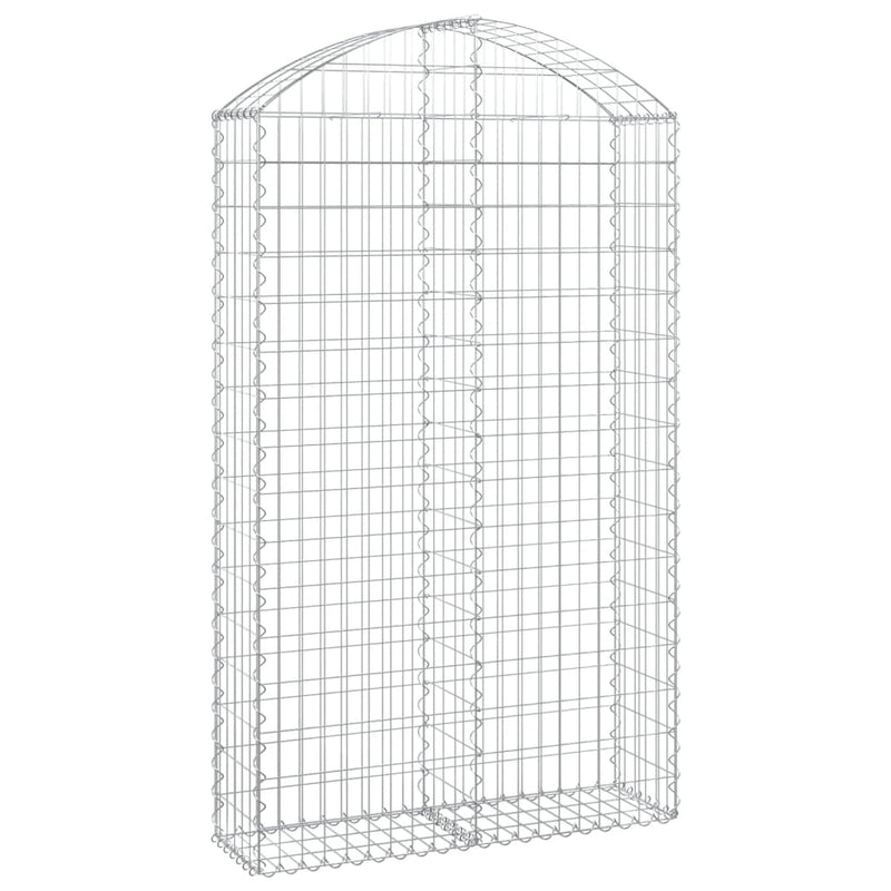 vidaXL Cesto Gabbione ad Arco 100x30x160/180 cm Ferro Zincato - Image 2 of 4