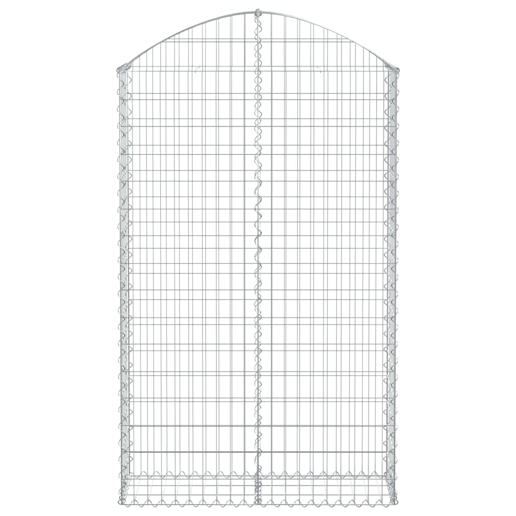 vidaXL Cesto Gabbione ad Arco 100x30x160/180 cm Ferro Zincato - Image 3 of 4