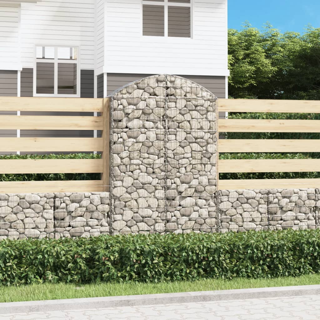 vidaXL Cesto Gabbione ad Arco 100x30x160/180 cm Ferro Zincato - Image 1 of 4