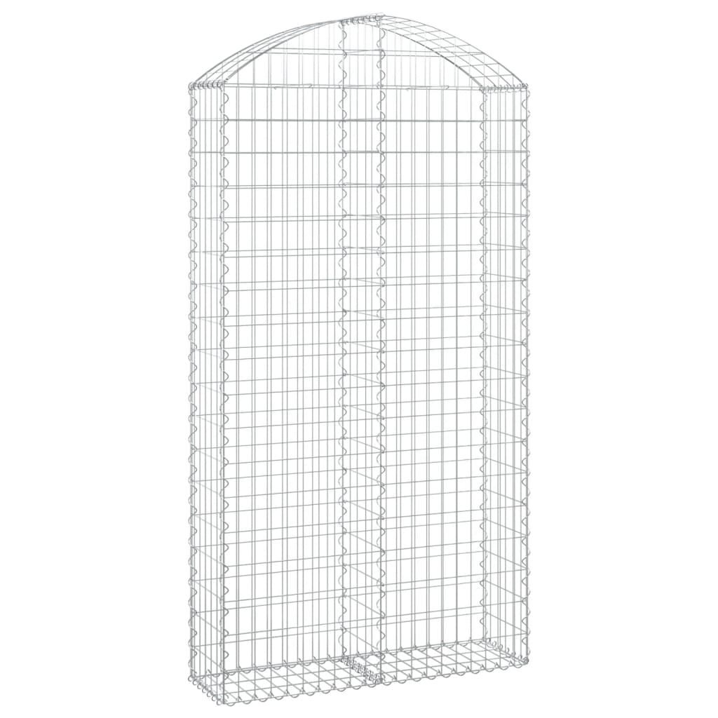 vidaXL Cesto Gabbione ad Arco 100x30x180/200 cm Ferro Zincato - Image 2 of 4