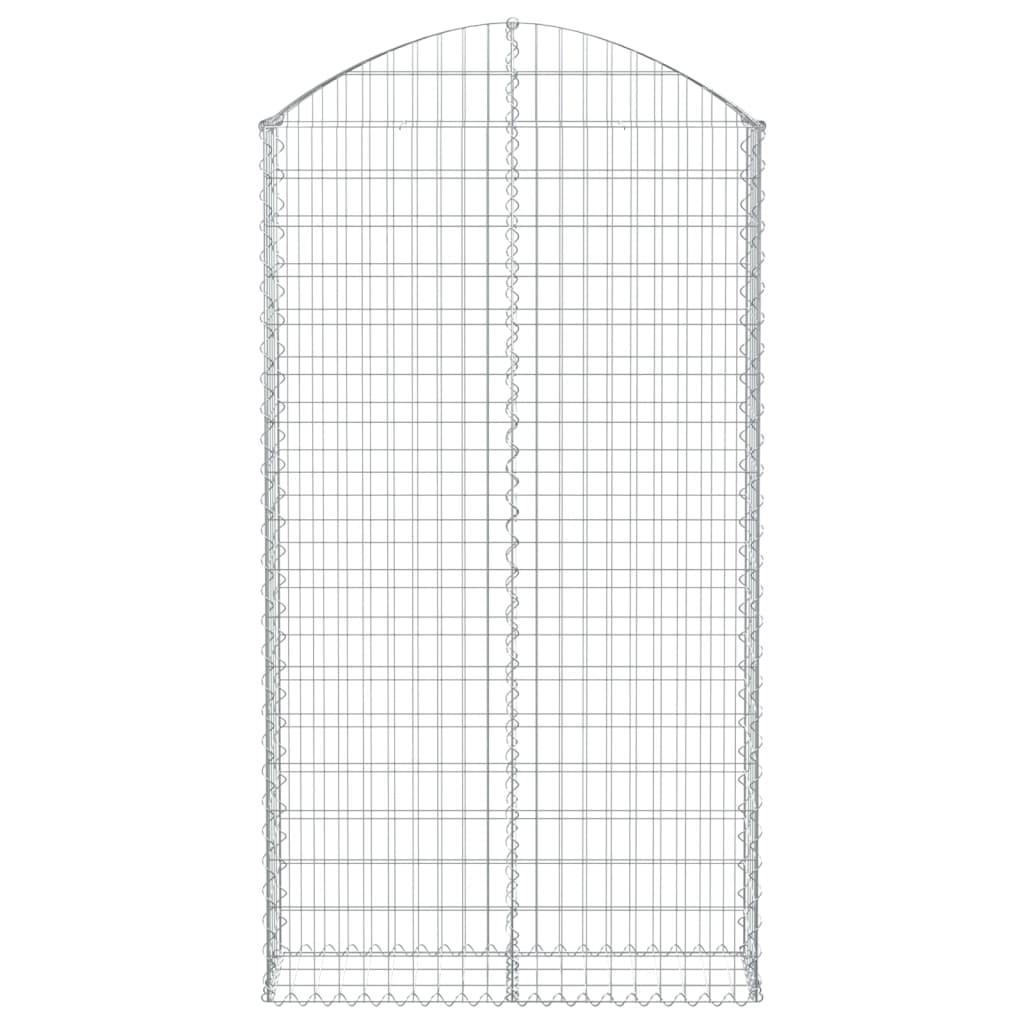 vidaXL Cesto Gabbione ad Arco 100x30x180/200 cm Ferro Zincato - Image 3 of 4