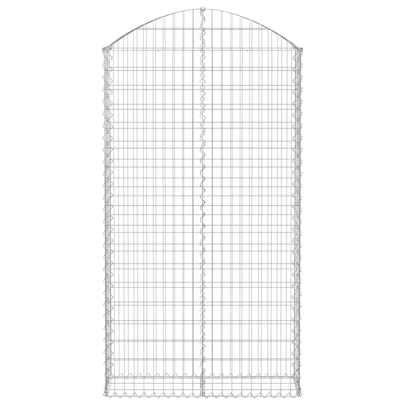 vidaXL Cesto Gabbione ad Arco 100x30x180/200 cm Ferro Zincato - Image 3 of 4