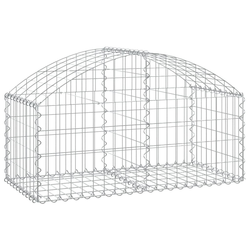 vidaXL Cesto Gabbione ad Arco 100x50x40/60 cm Ferro Zincato - Image 2 of 4