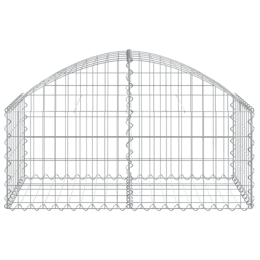 vidaXL Cesto Gabbione ad Arco 100x50x40/60 cm Ferro Zincato - Image 3 of 4