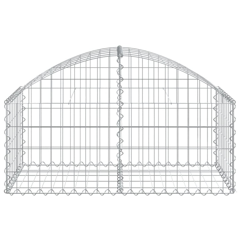 vidaXL Cesto Gabbione ad Arco 100x50x40/60 cm Ferro Zincato - Image 3 of 4