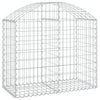 vidaXL Cesto Gabbione ad Arco 100x50x80/100 cm Ferro Zincato - Image 2 of 4