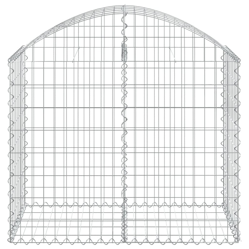 Cesto Gabbione ad Arco in Ferro Zincato 100×50×80/100 cm Argento - Image 3 of 4
