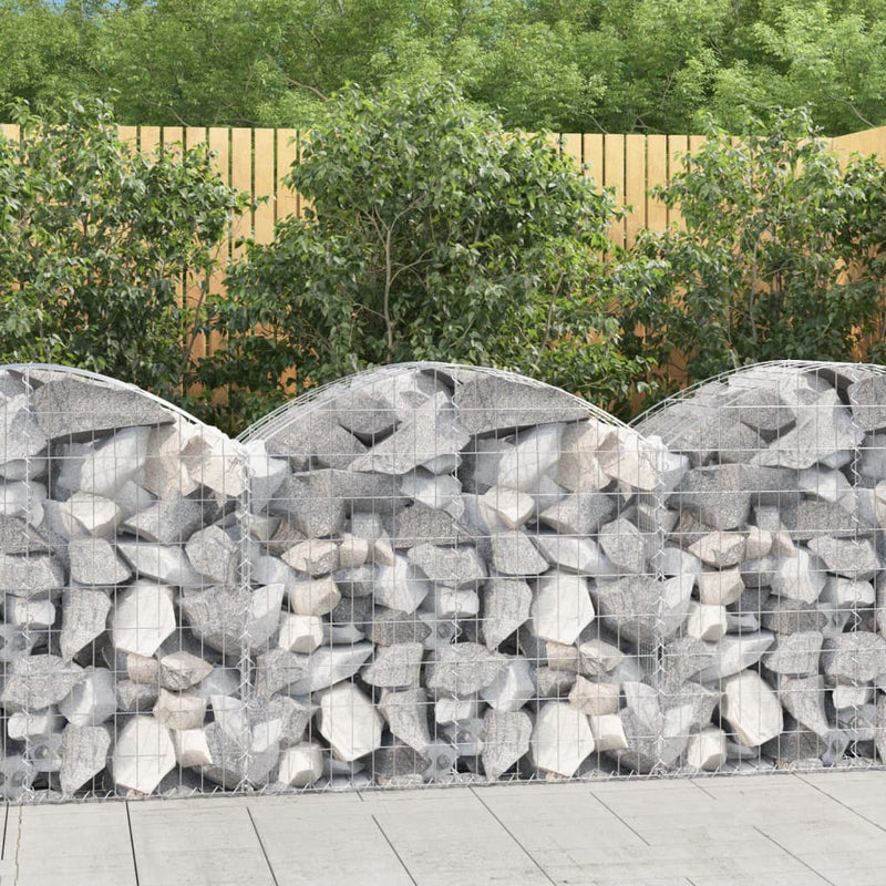 Cesto Gabbione ad Arco in Ferro Zincato 100×50×80/100 cm Argento - Image 1 of 4