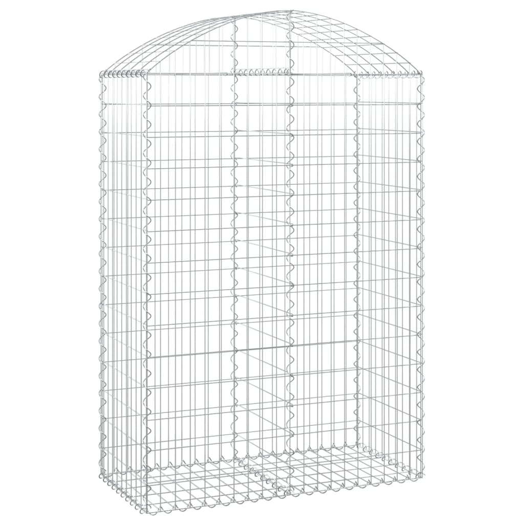 vidaXL Cesto Gabbione ad Arco 100x50x140/160 cm Ferro Zincato - Image 2 of 4
