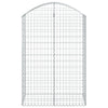 vidaXL Cesto Gabbione ad Arco 100x50x140/160 cm Ferro Zincato - Image 3 of 4