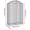 Cesto Gabbione ad Arco 100×50×140/160 cm Ferro Zincato - Image 4 of 4