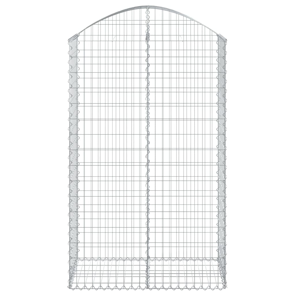 vidaXL Cesto Gabbione ad Arco 100x50x160/180 cm Ferro Zincato - Image 3 of 4