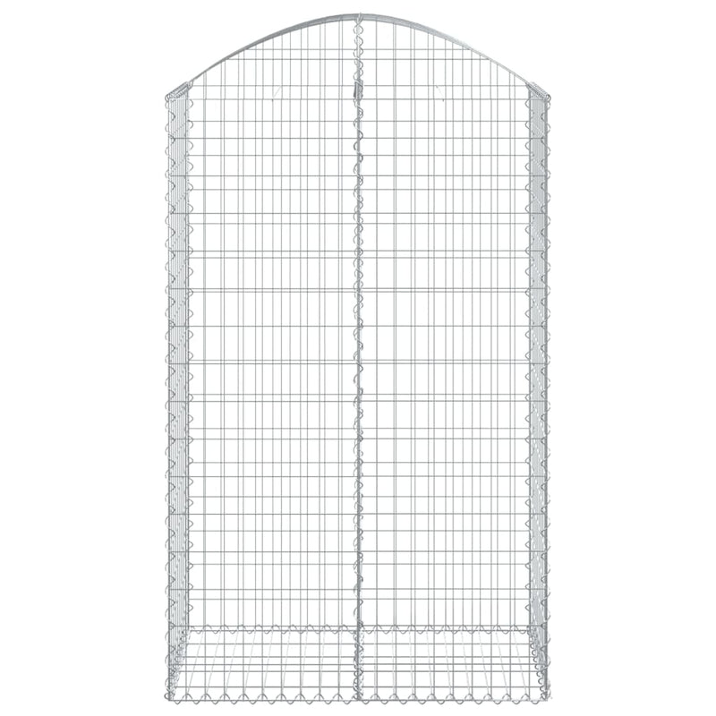vidaXL Cesto Gabbione ad Arco 100x50x160/180 cm Ferro Zincato - Image 3 of 4