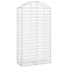 vidaXL Cesto Gabbione ad Arco 100x50x180/200 cm Ferro Zincato - Image 2 of 4
