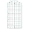 vidaXL Cesto Gabbione ad Arco 100x50x180/200 cm Ferro Zincato - Image 3 of 4