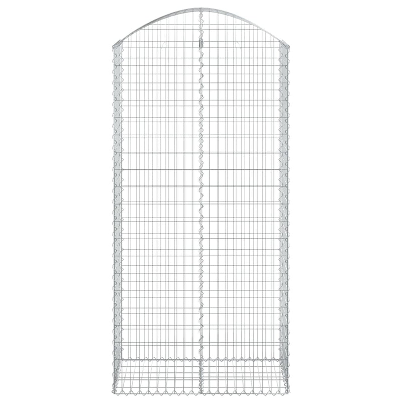 vidaXL Cesto Gabbione ad Arco 100x50x200/220 cm Ferro Zincato - Image 3 of 4