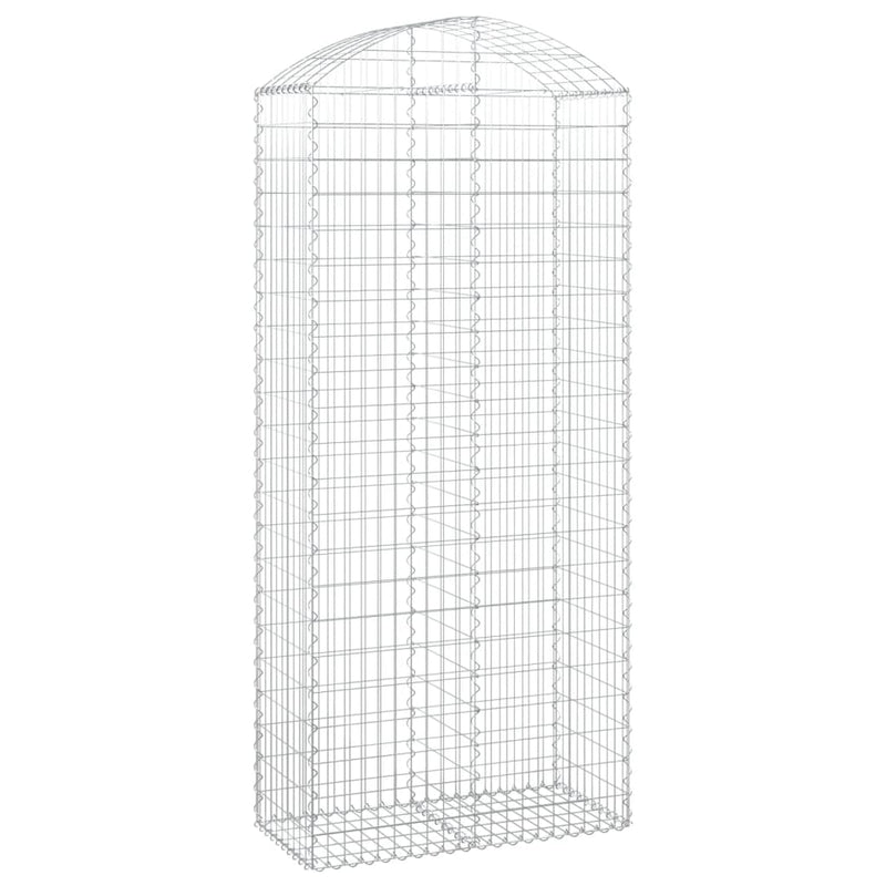 vidaXL Cesto Gabbione ad Arco 100x50x220/240 cm Ferro Zincato - Image 2 of 4