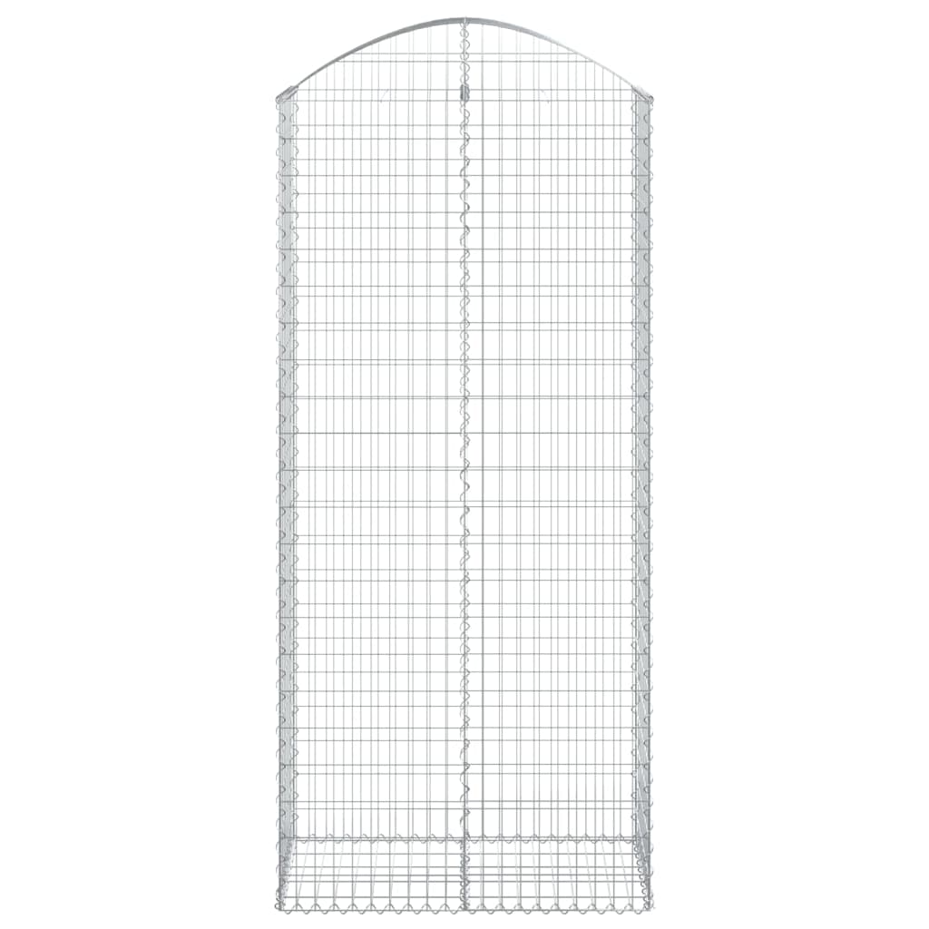 Cesto Gabbione ad Arco in Ferro Zincato 100×50×220/240 cm Argento - Image 3 of 4