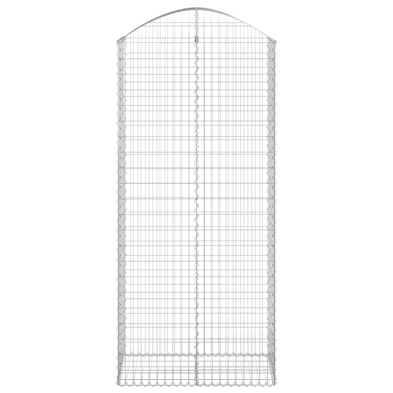Cesto Gabbione ad Arco in Ferro Zincato 100×50×220/240 cm Argento - Image 3 of 4