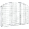 vidaXL Cesto Gabbione ad Arco 150x30x100/120 cm Ferro Zincato - Image 2 of 4