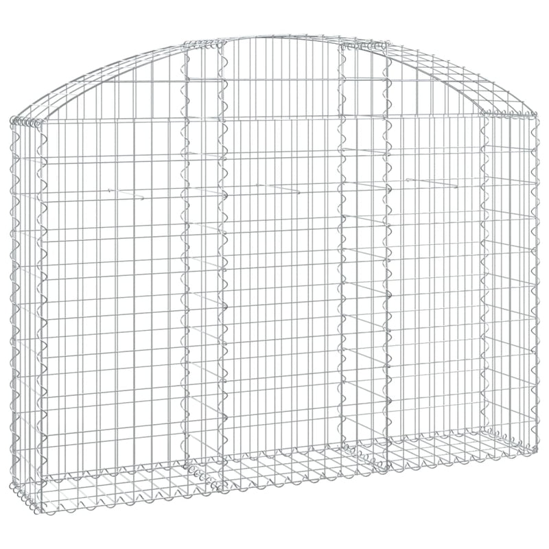 vidaXL Cesto Gabbione ad Arco 150x30x100/120 cm Ferro Zincato - Image 2 of 4