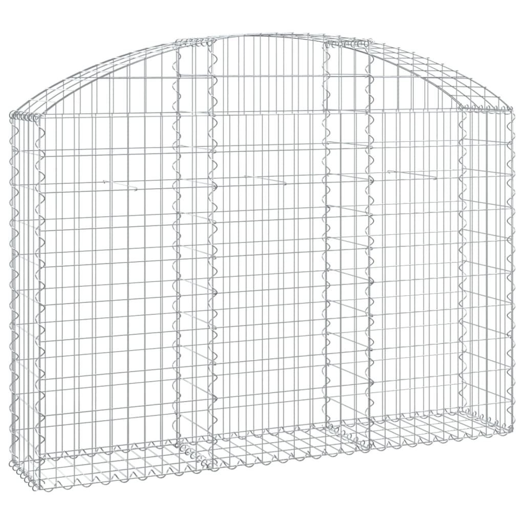 Cesto Gabbione ad Arco in Ferro Zincato 150×30×100/120 cm Argento - Image 2 of 4