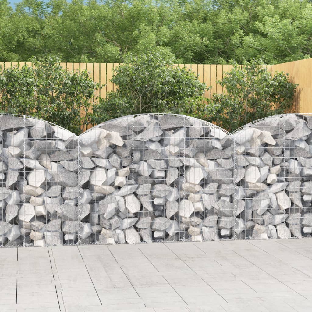 vidaXL Cesto Gabbione ad Arco 150x50x100/120 cm Ferro Zincato - Image 6 of 24
