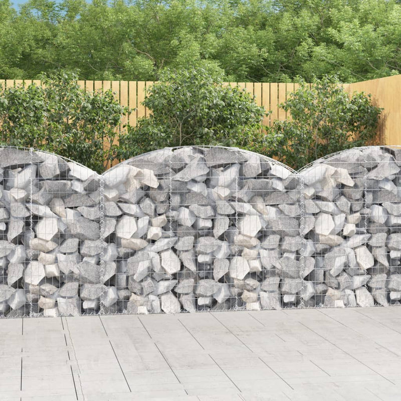 vidaXL Cesto Gabbione ad Arco 150x30x100/120 cm Ferro Zincato - Image 1 of 4