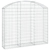 vidaXL Cesto Gabbione ad Arco in Ferro Zincato 400x30x120/140 cm Argento - Image 14 of 36