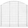 vidaXL Cesto Gabbione ad Arco in Ferro Zincato 400x30x120/140 cm Argento - Image 20 of 36