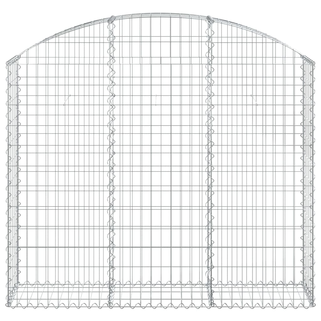 vidaXL Cesto Gabbione ad Arco in Ferro Zincato 400x30x120/140 cm Argento - Image 20 of 36