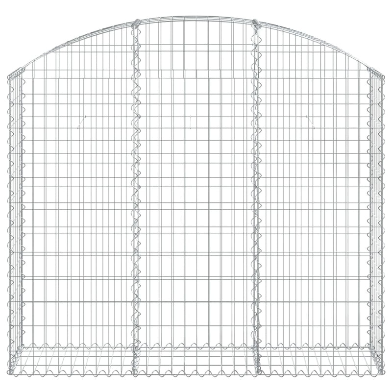 vidaXL Cesto Gabbione ad Arco in Ferro Zincato 400x30x120/140 cm Argento - Image 20 of 36