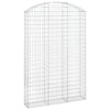 vidaXL Cesto Gabbione ad Arco 150x30x220/240 cm Ferro Zincato - Image 2 of 4