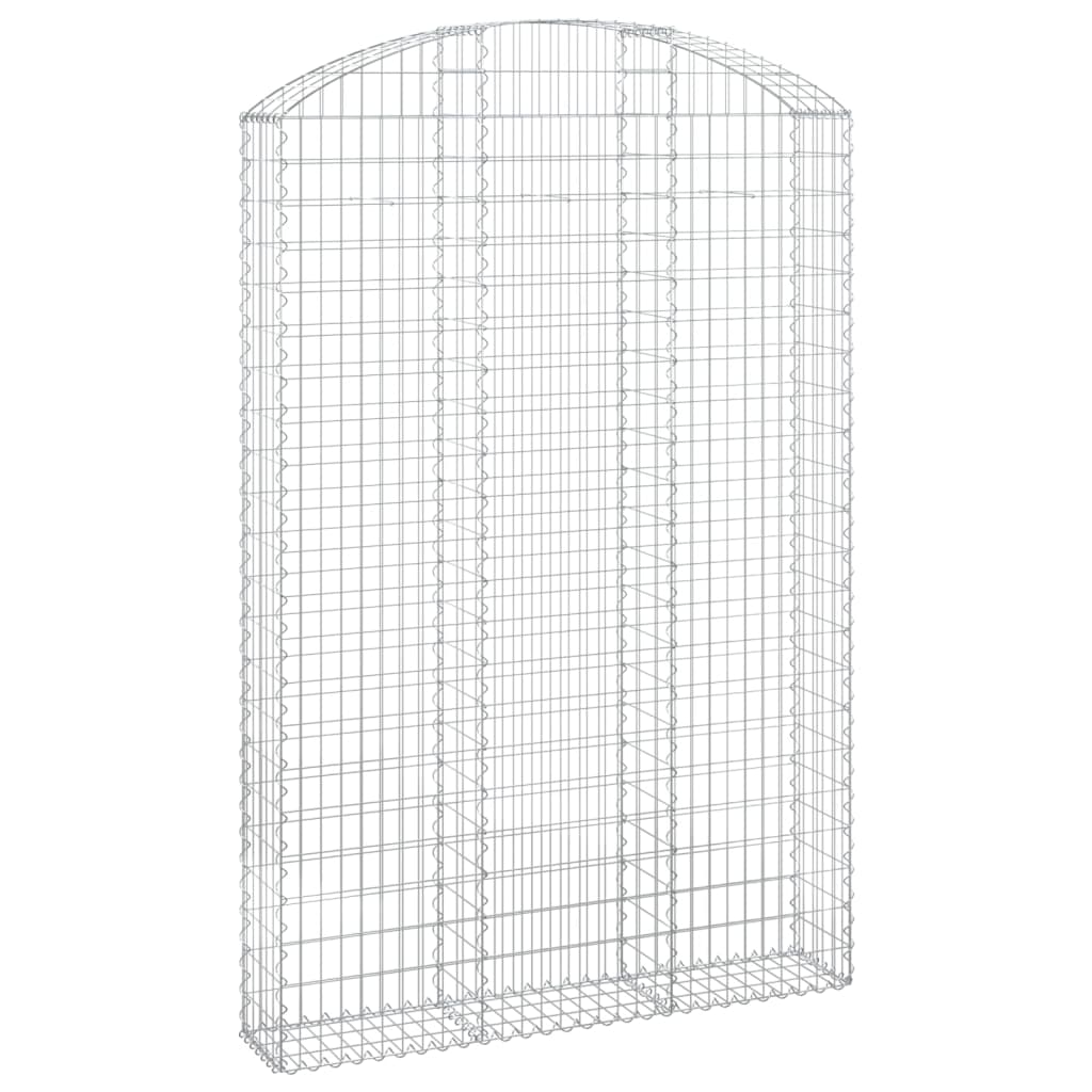 vidaXL Cesto Gabbione ad Arco 150x30x220/240 cm Ferro Zincato - Image 2 of 4