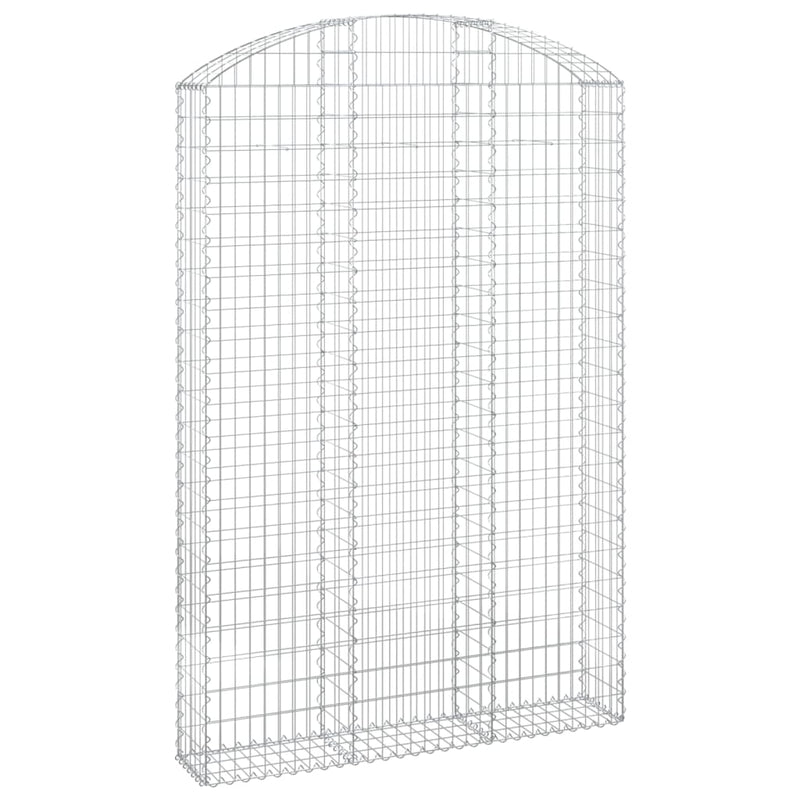 vidaXL Cesto Gabbione ad Arco 150x30x220/240 cm Ferro Zincato - Image 2 of 4
