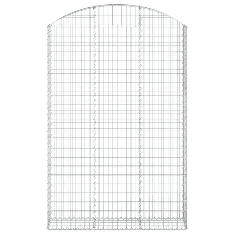 vidaXL Cesto Gabbione ad Arco 150x30x220/240 cm Ferro Zincato - Image 3 of 4
