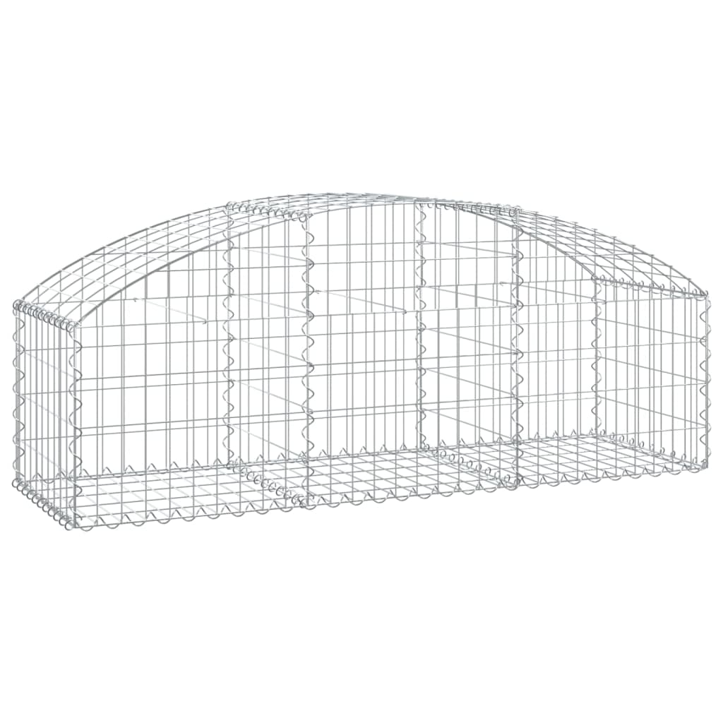 vidaXL Cesto Gabbione ad Arco 150x50x40/60 cm Ferro Zincato - Image 2 of 4