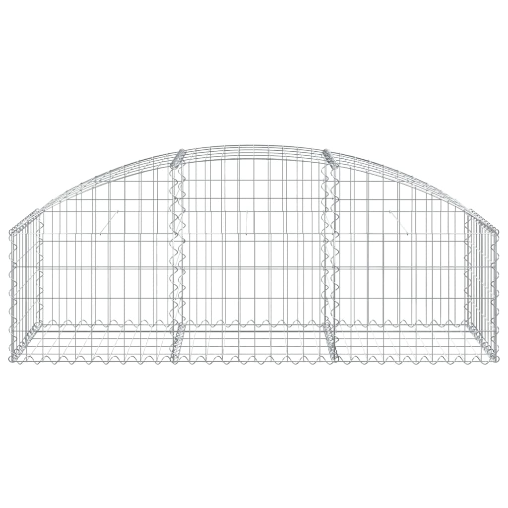 Cesto Gabbione ad Arco in Ferro Zincato 150×50×40/60 cm Argento - Image 3 of 4