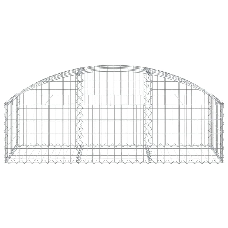 vidaXL Cesto Gabbione ad Arco 150x50x40/60 cm Ferro Zincato - Image 3 of 4
