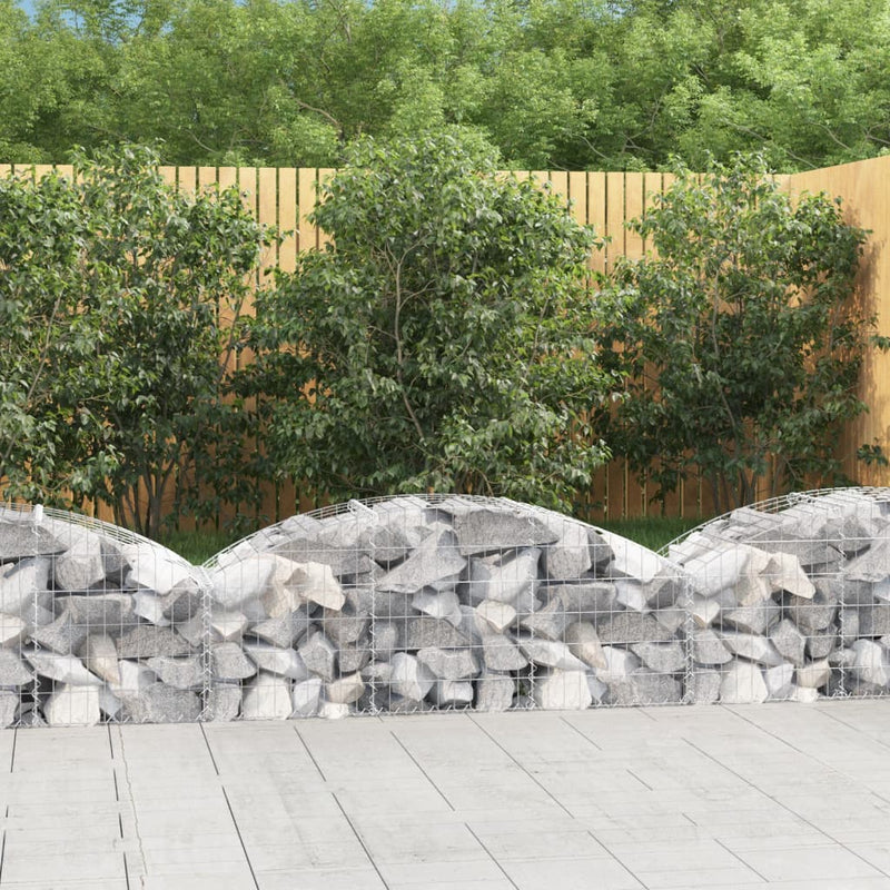 vidaXL Cesto Gabbione ad Arco 150x50x40/60 cm Ferro Zincato - Image 1 of 4