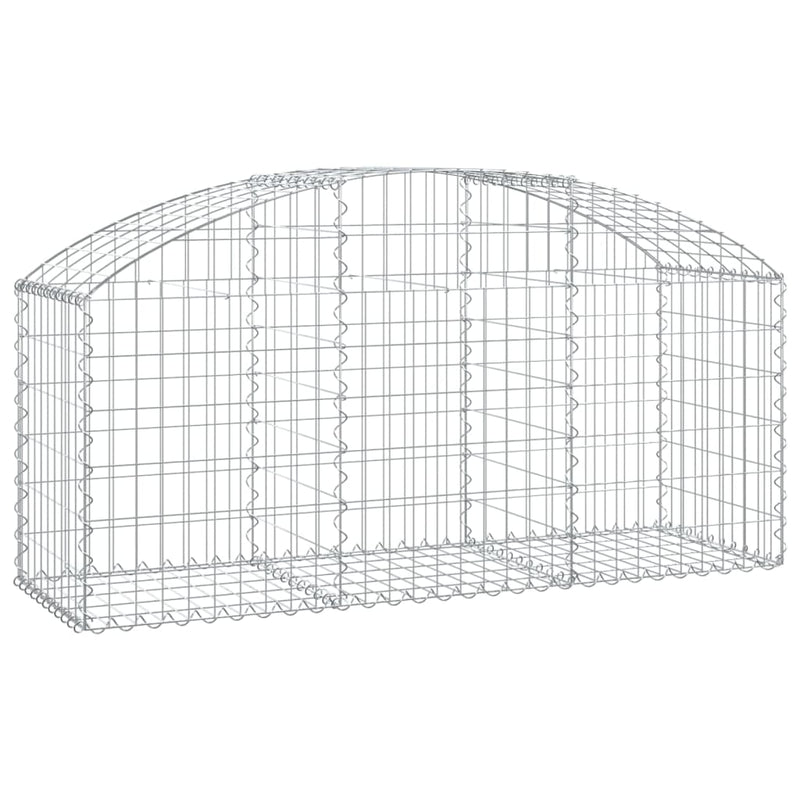 vidaXL Cesto Gabbione ad Arco 150x50x60/80 cm Ferro Zincato - Image 2 of 4