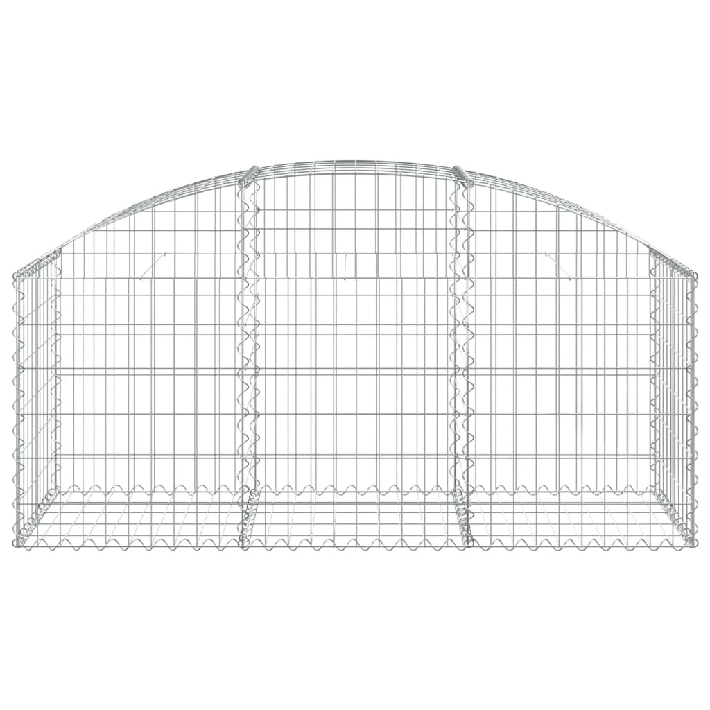 Cesto Gabbione ad Arco in Ferro Zincato 150×50×60/80 cm Argento - Image 3 of 4
